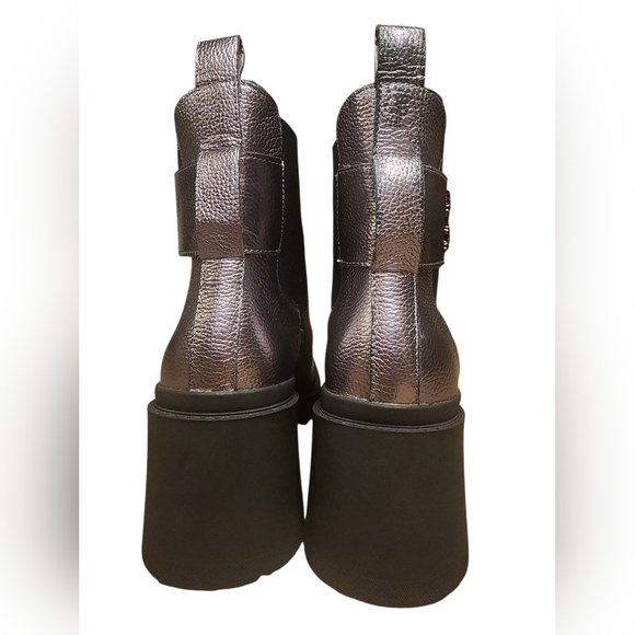 KARL LAGERFELD Paris Cavin Womens Leather Lugged Sole Combat Boots, size 8 - Picture 4 of 9